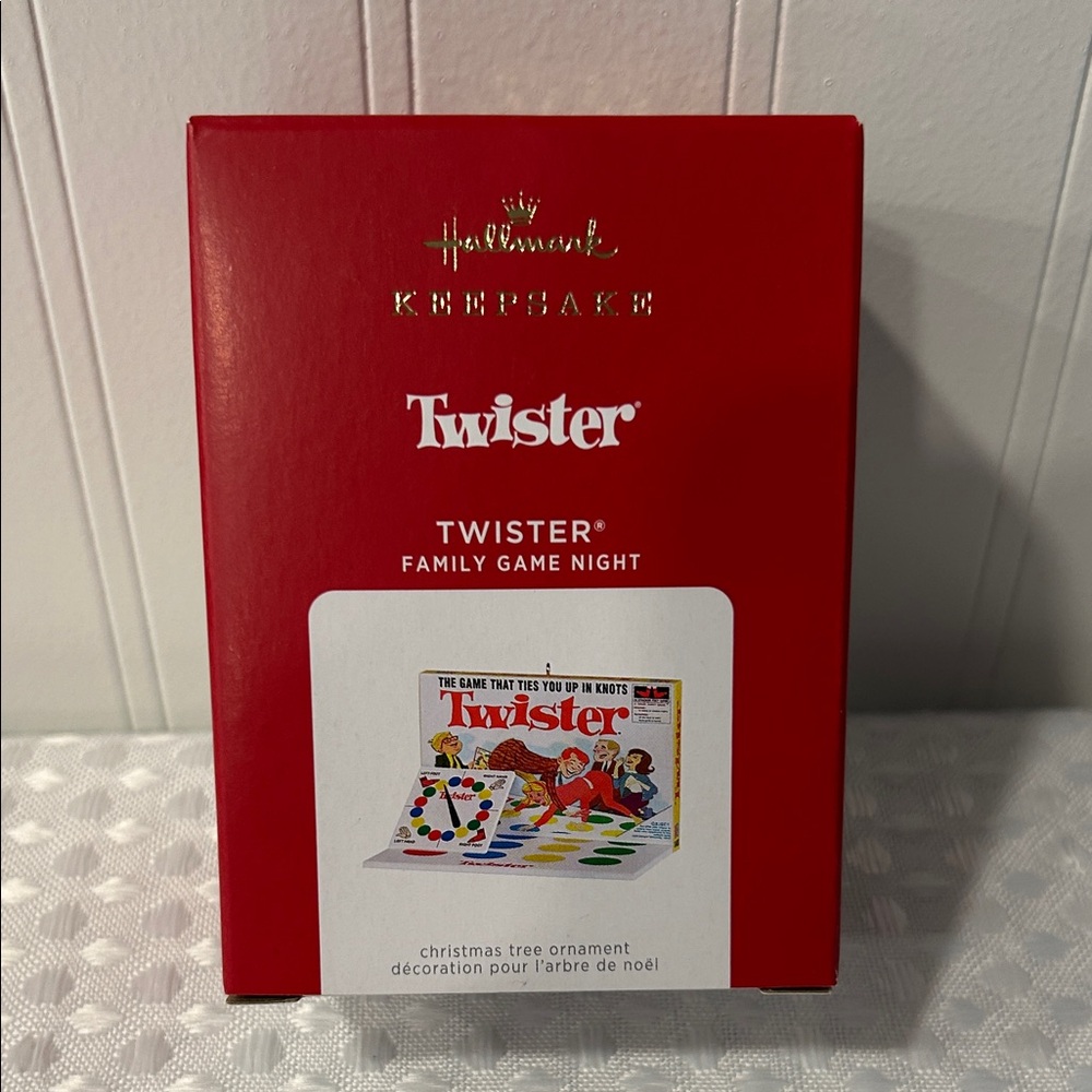 Hallmark Twister Family Game Night Ornament - Red and White